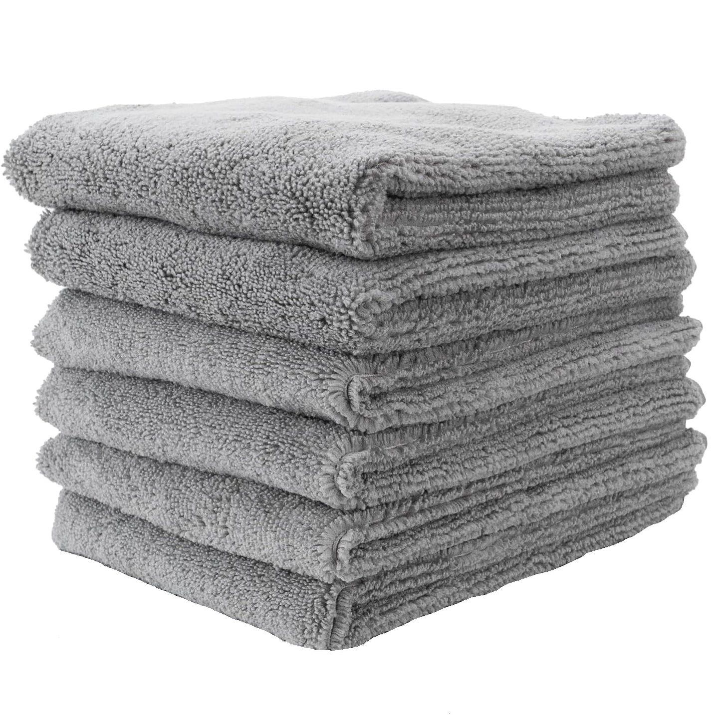 Ultra Soft 340 GSM Microfiber Cleaning Cloth 40x40 CM Grey