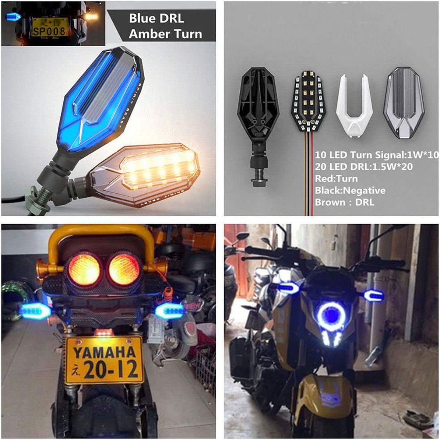 LED Indicator Light for Universal For Bike (Blue, Yellow)