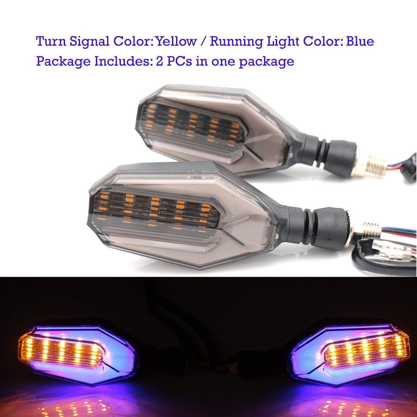 LED Indicator Light for Universal For Bike (Blue, Yellow)