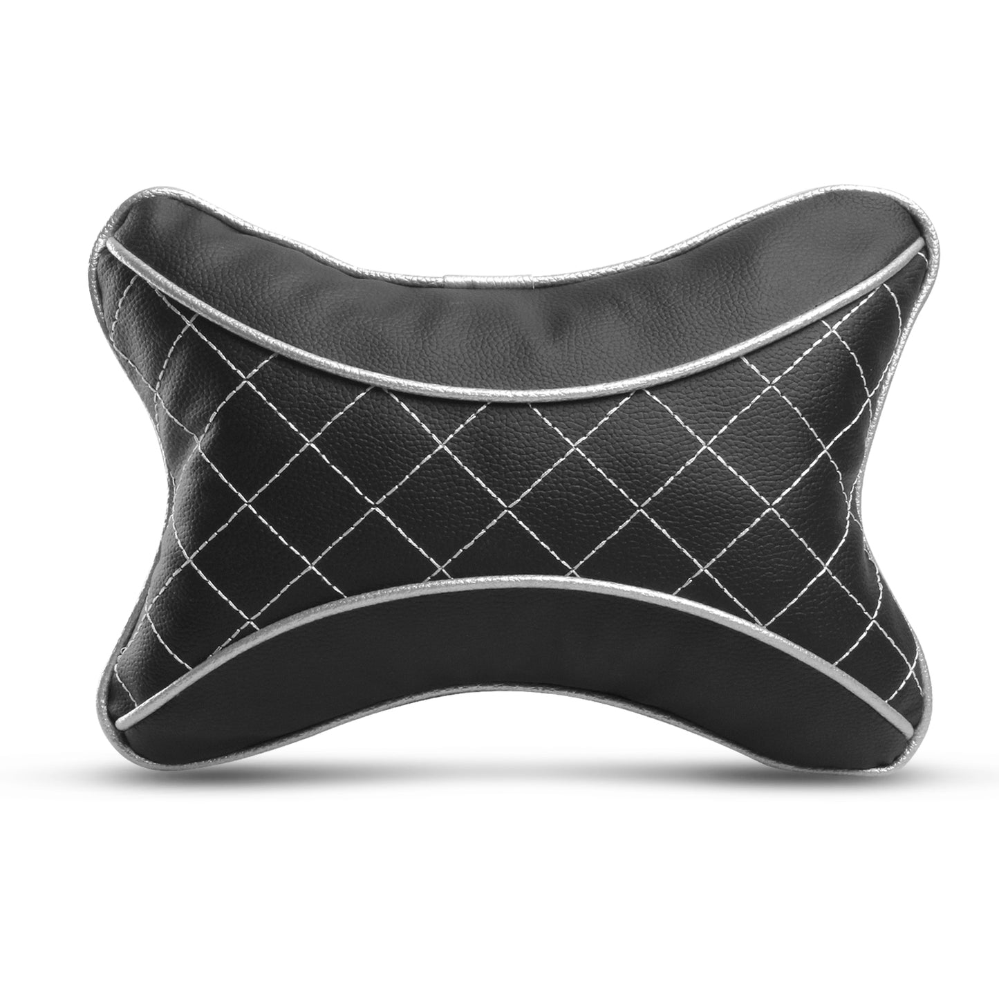 Auto Hub Beige Leatherite Car Neckrest Cushion Combo (Pack of 4)