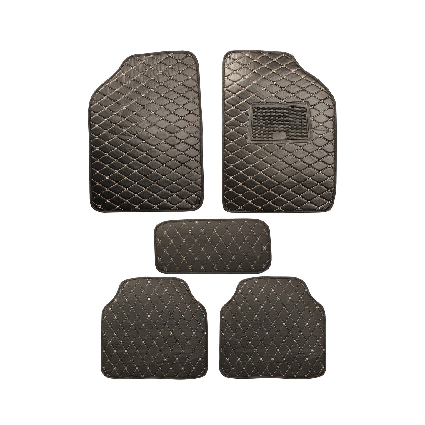 Luxury 2D Universal Car Foot Mats All Cars - Set of 5