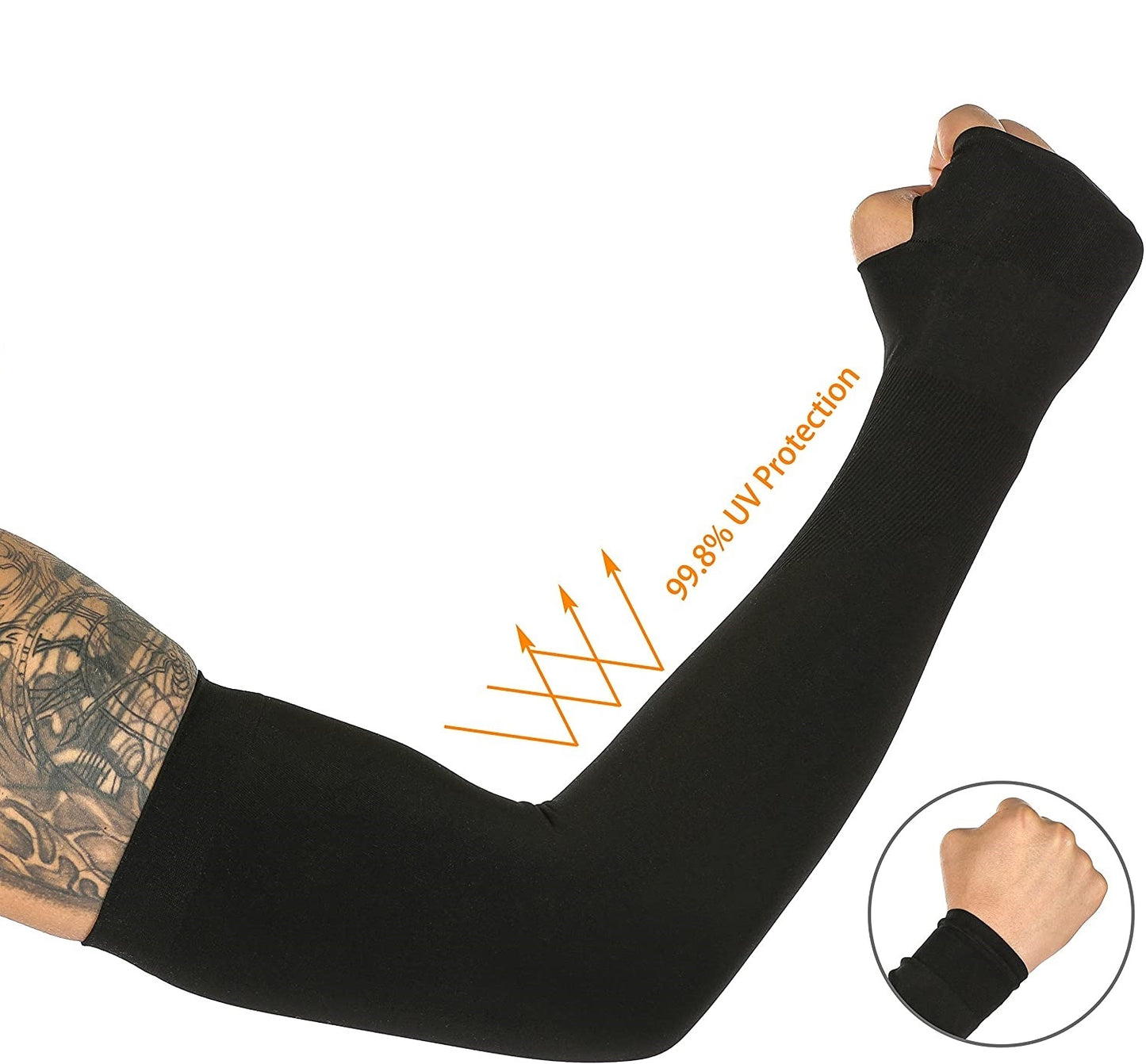 Arm Sleeves for Men & Women Black