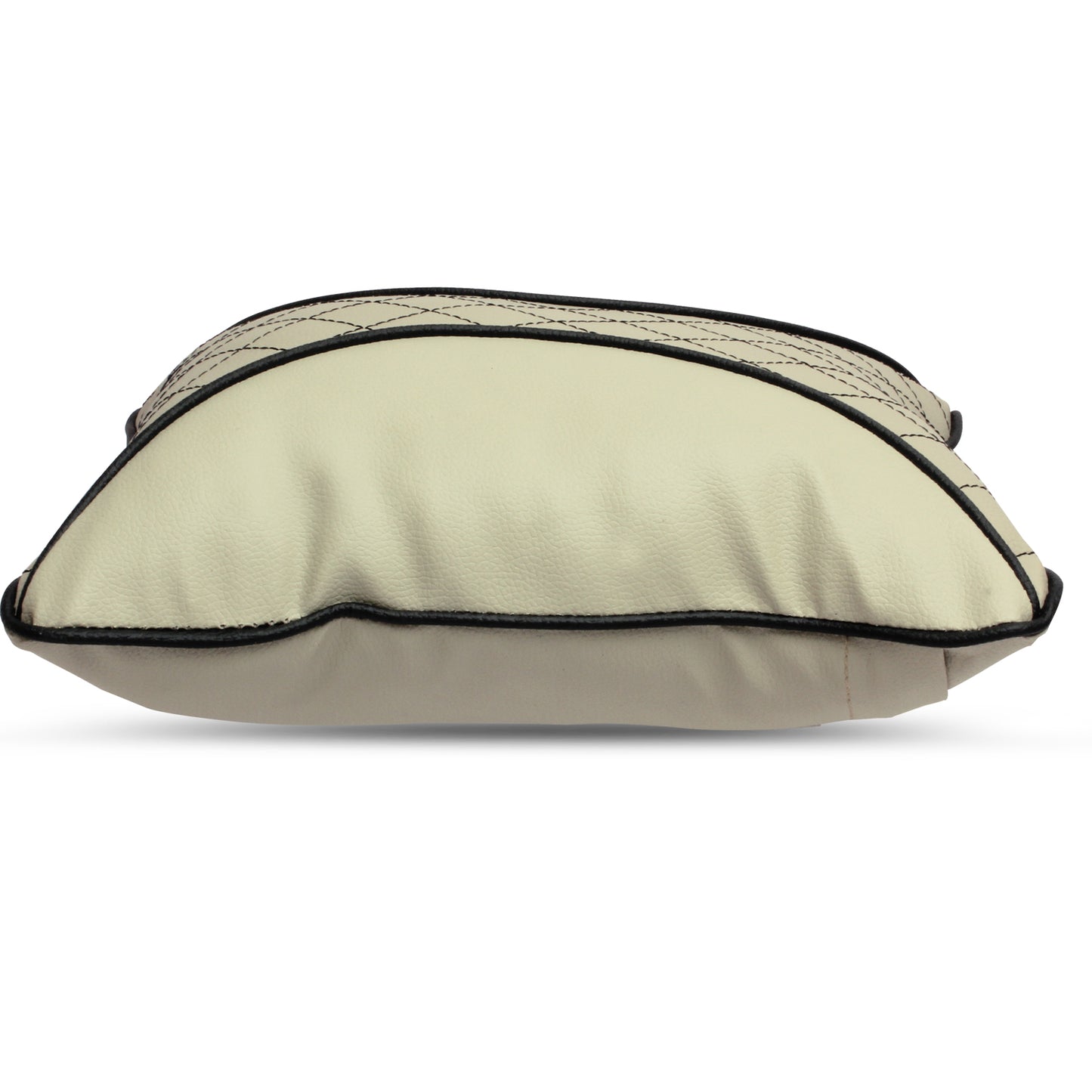 Auto Hub Beige Leatherite Car Neckrest Cushion Combo (Pack of 4)
