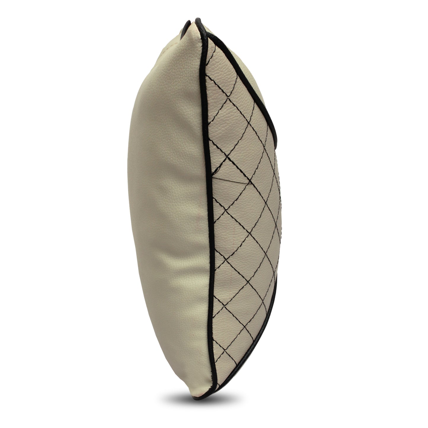 Auto Hub Beige Leatherite Car Neckrest Cushion Combo (Pack of 4)