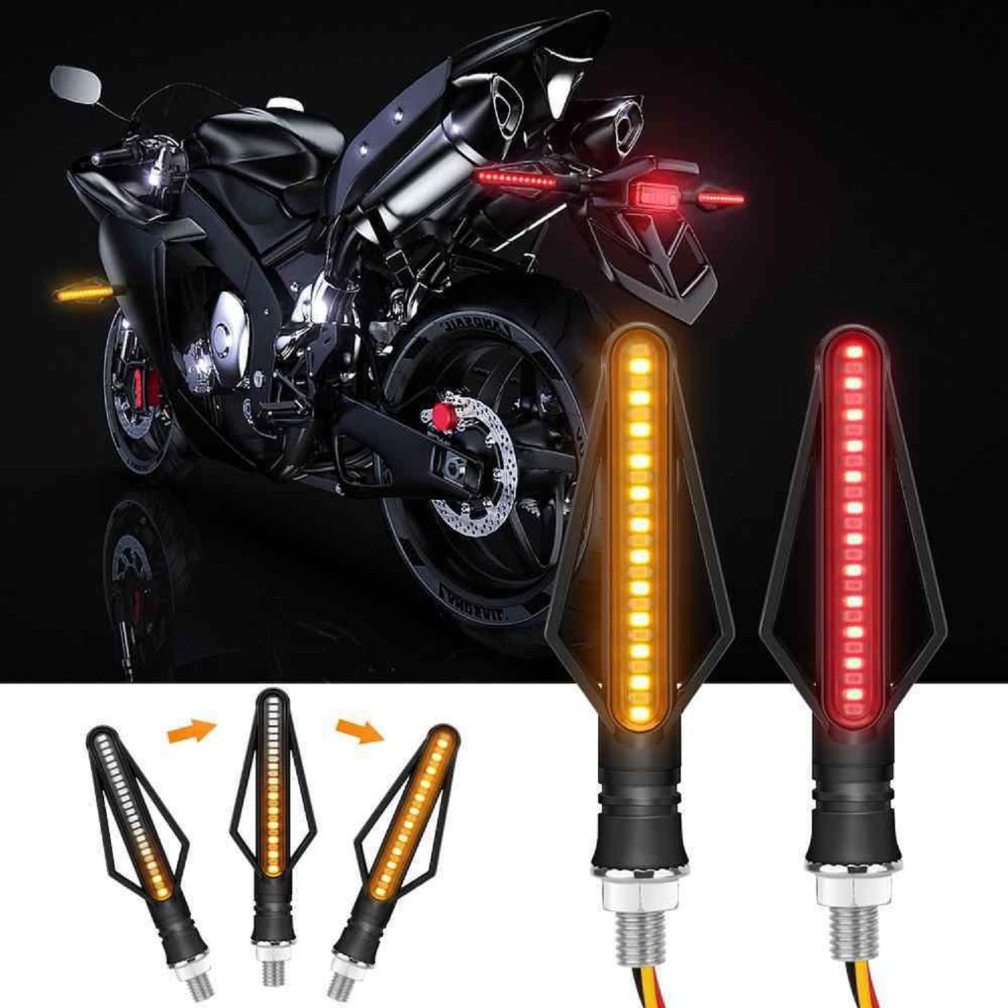 LED Indicator Light for Universal For Bike (Yellow, Red)