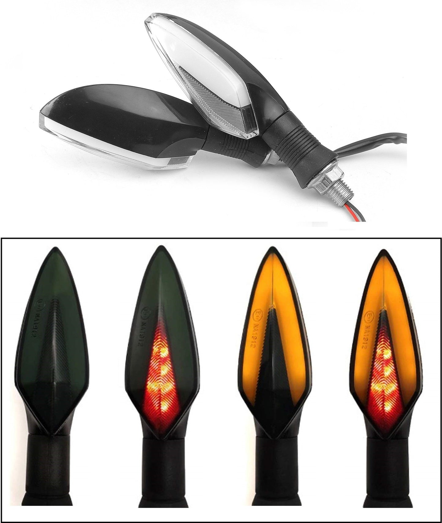 LED Indicator Light for Universal For Bike (Yellow, Red)