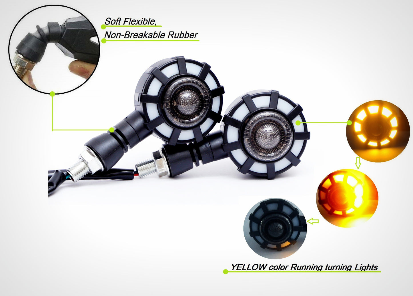 LED Indicator Light for Universal For Bike (Blue, Yellow)