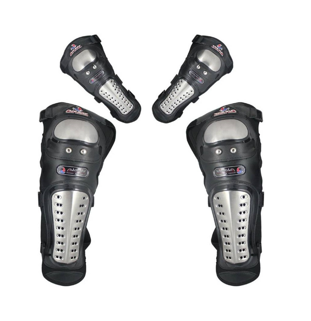 Knee Guard, Elbow Guard Black & Silver
