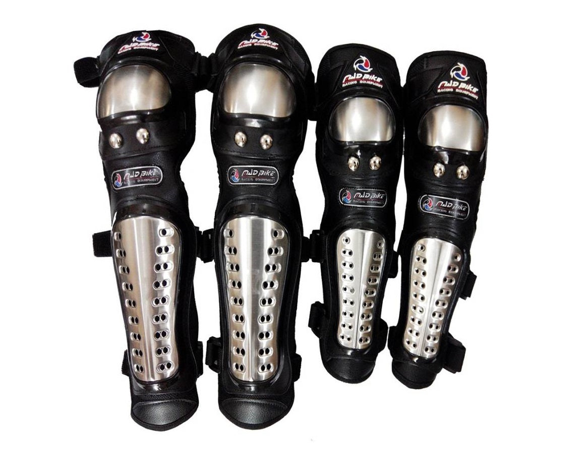 Knee Guard, Elbow Guard Black & Silver