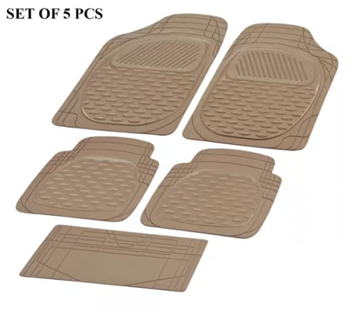 6255 Anty-Skid Rubber Universal Car Floor Mats -Set of 5