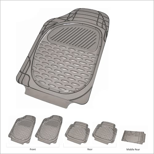6255 Anty-Skid Rubber Universal Car Floor Mats -Set of 5