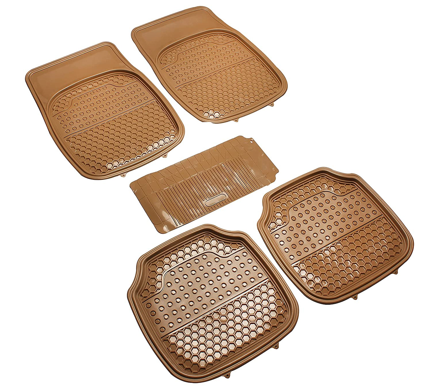 Honey Anty-Skid Rubber Universal Car Floor Mats -Set of 5