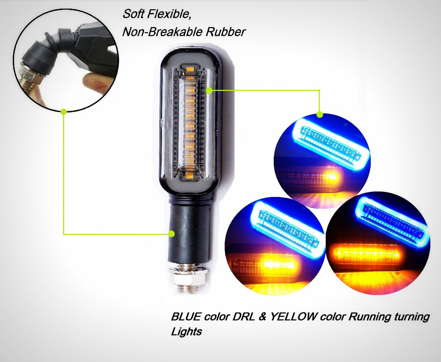 LED Indicator Light for Universal For Bike (Blue, Yellow)