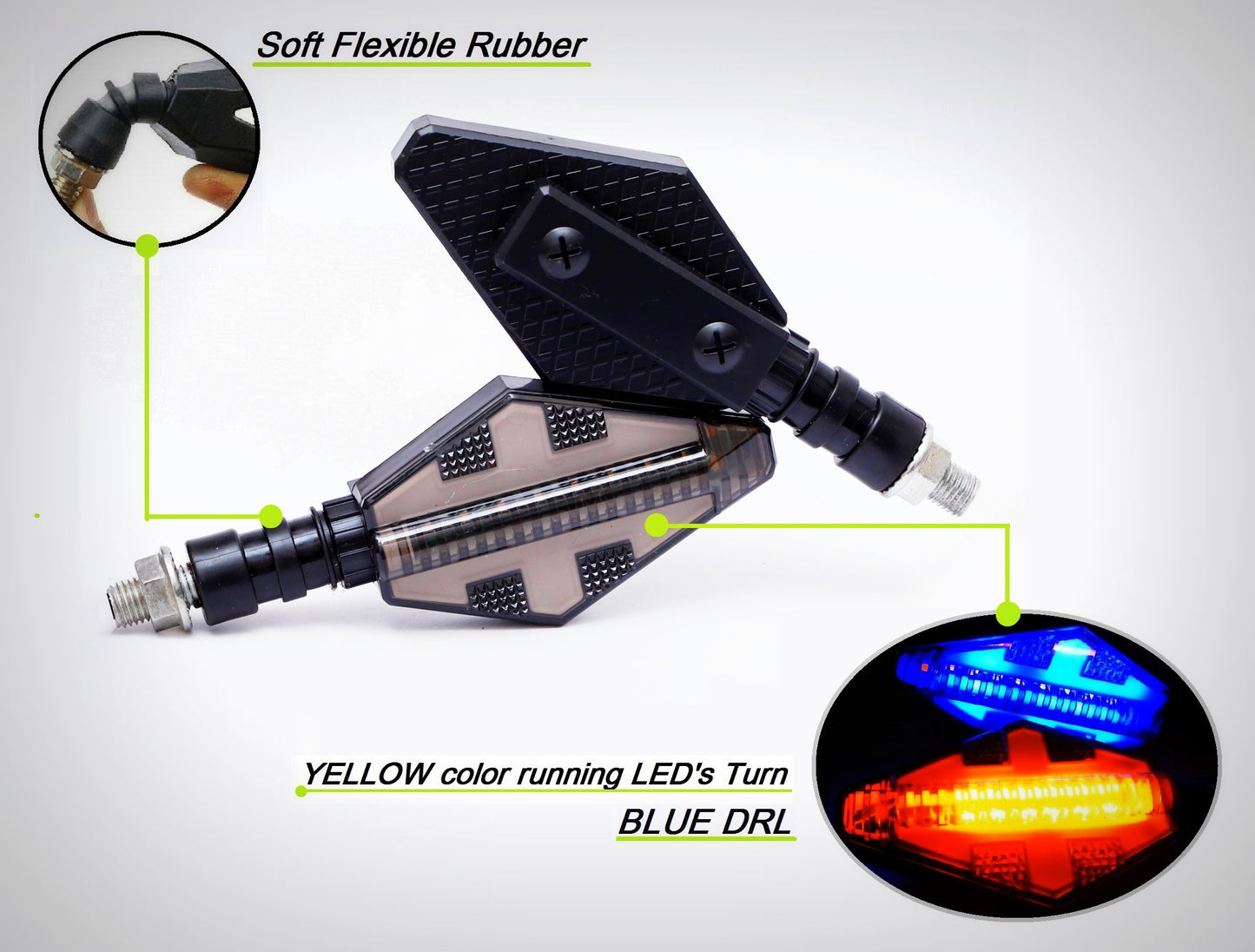 LED Indicator Light for Universal For Bike (Blue, Yellow)