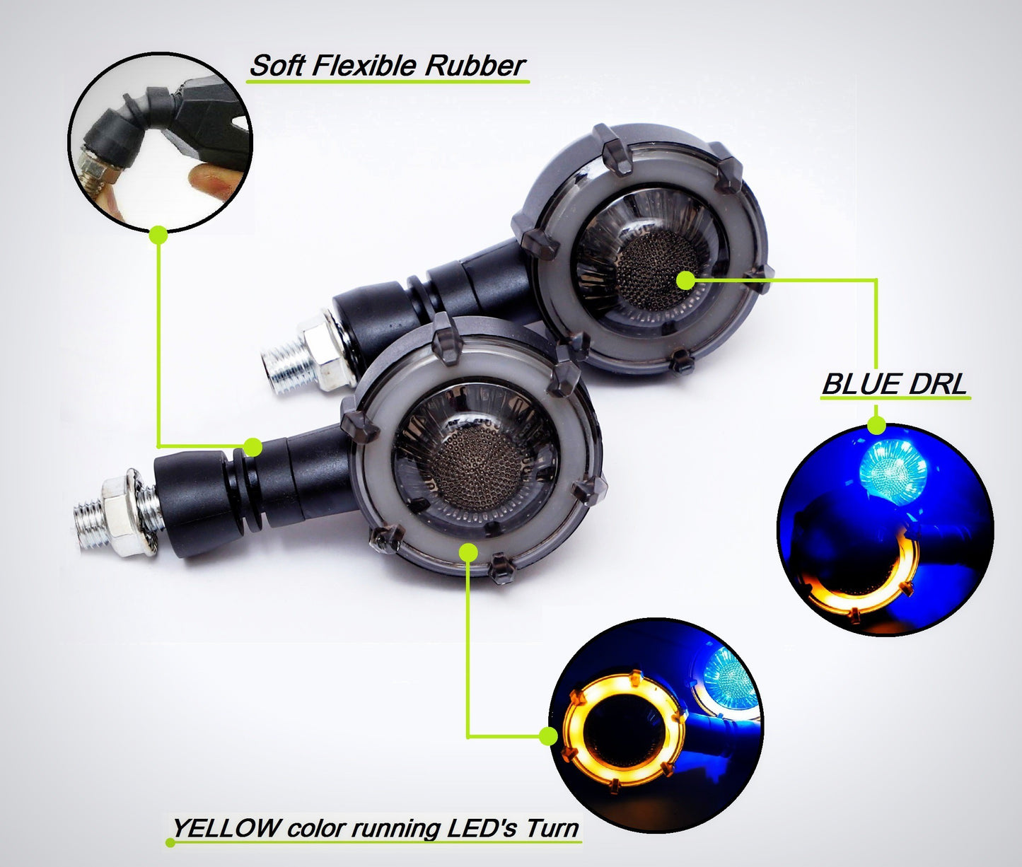 LED Indicator Light for Universal For Bike (Blue, Yellow)