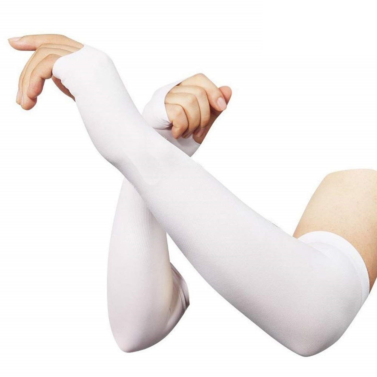 Arm Sleeves for Men & Women White