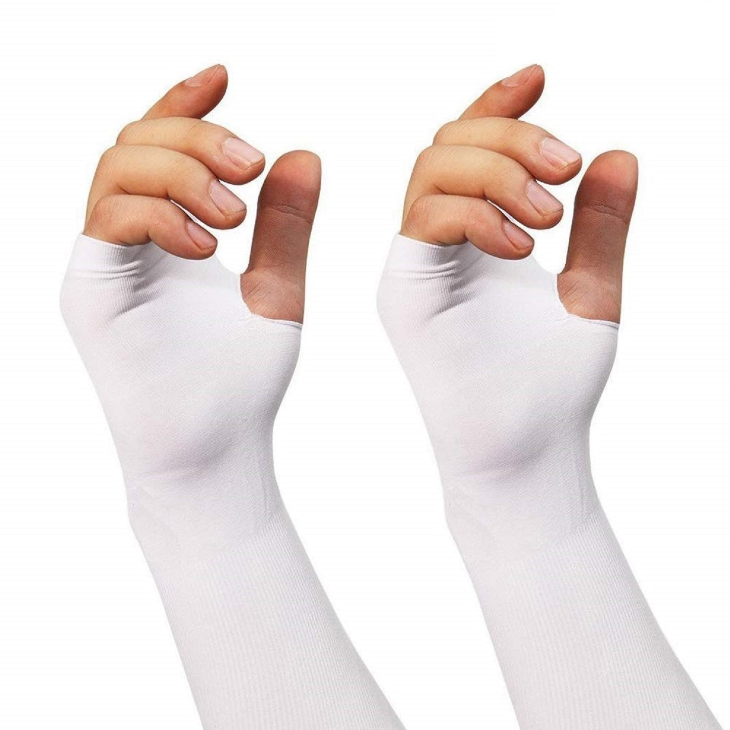 Arm Sleeves for Men & Women White