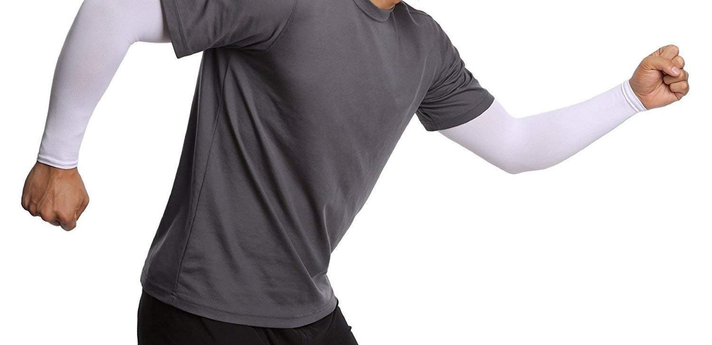 Arm Sleeves for Men & Women White