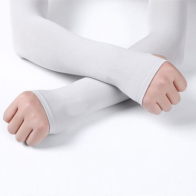 Arm Sleeves for Men & Women White