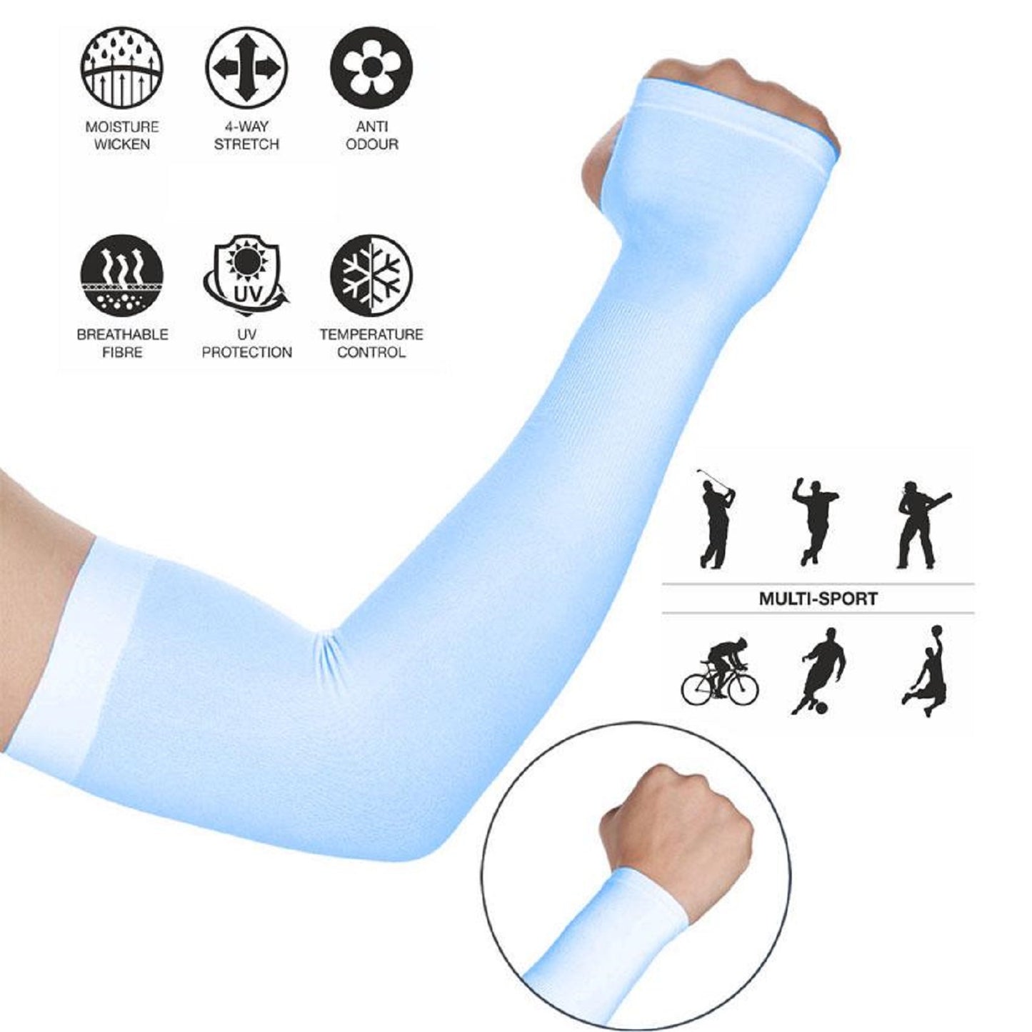 Arm Sleeves for Men & Women Blue