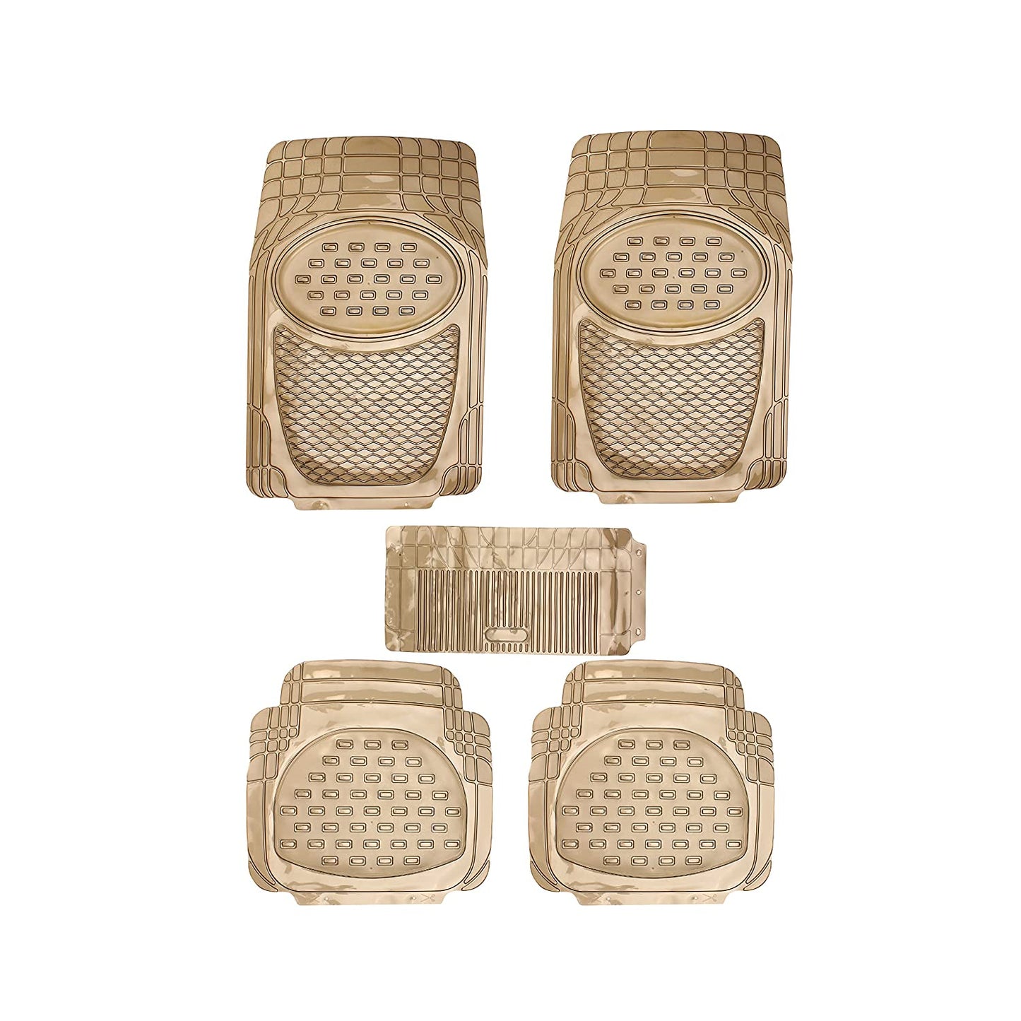 6604 Anty-Skid Rubber Universal Car Floor Mats -Set of 5