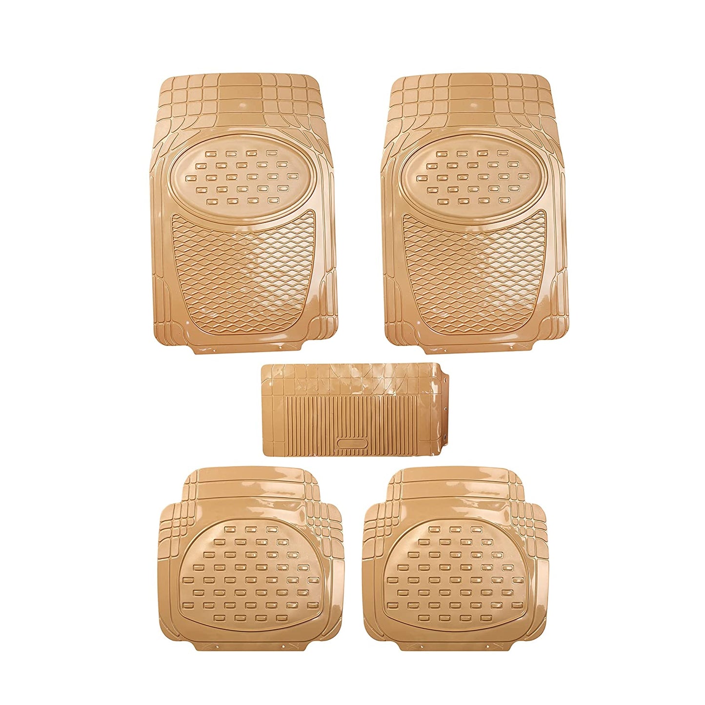 6604 Anty-Skid Rubber Universal Car Floor Mats -Set of 5