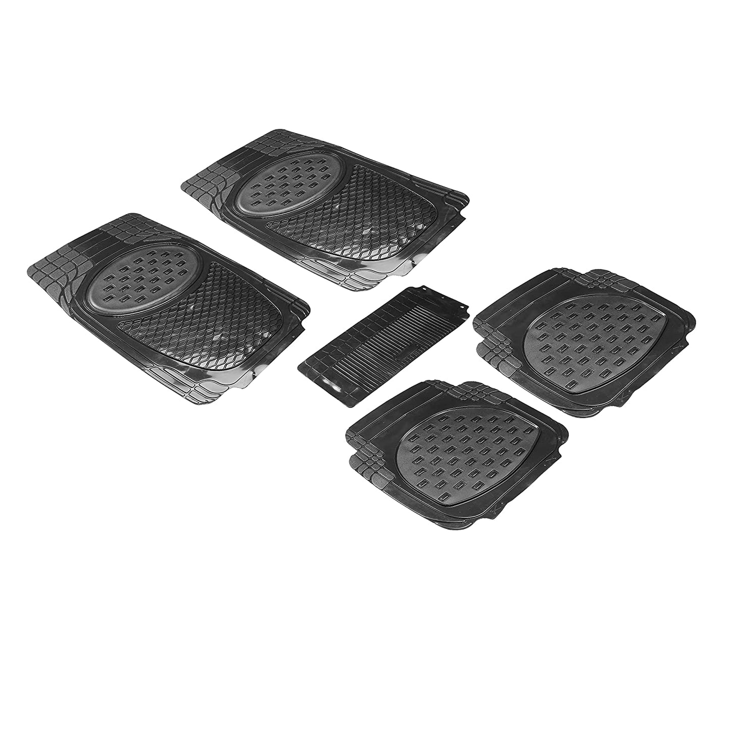 6604 Anty-Skid Rubber Universal Car Floor Mats -Set of 5