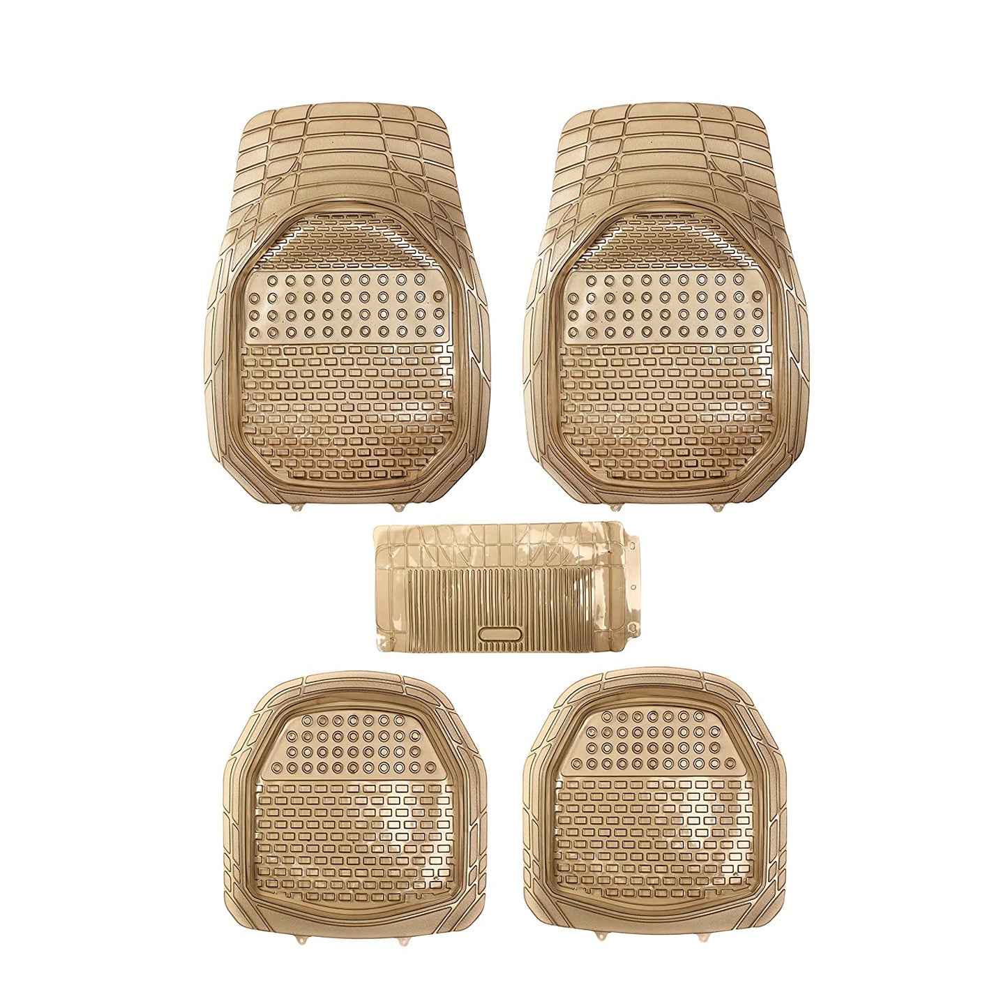 Brick Anty-Skid Rubber Universal Car Floor Mats -Set of 5