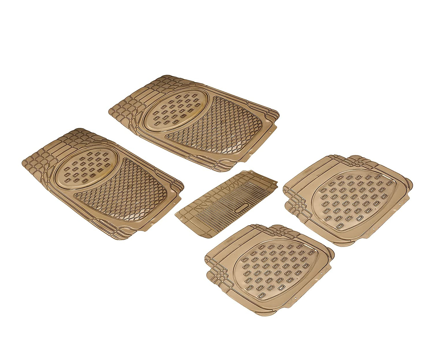 6604 Anty-Skid Rubber Universal Car Floor Mats -Set of 5
