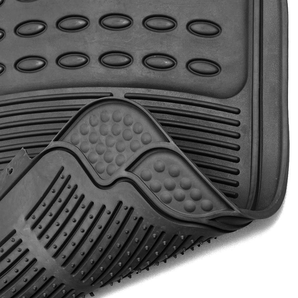 CHP Anty-Skid Rubber Universal Car Floor Mats -Set of 5