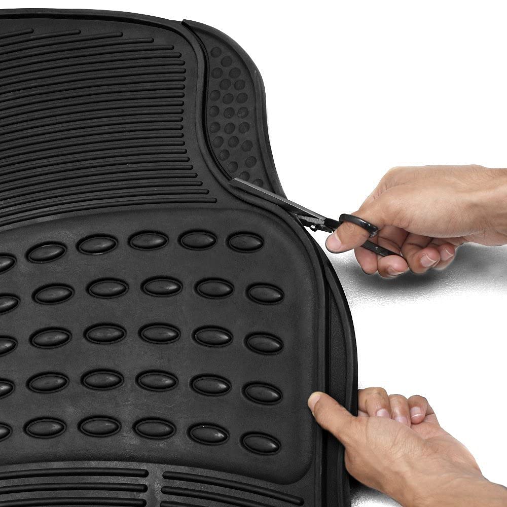 CHP Anty-Skid Rubber Universal Car Floor Mats -Set of 5
