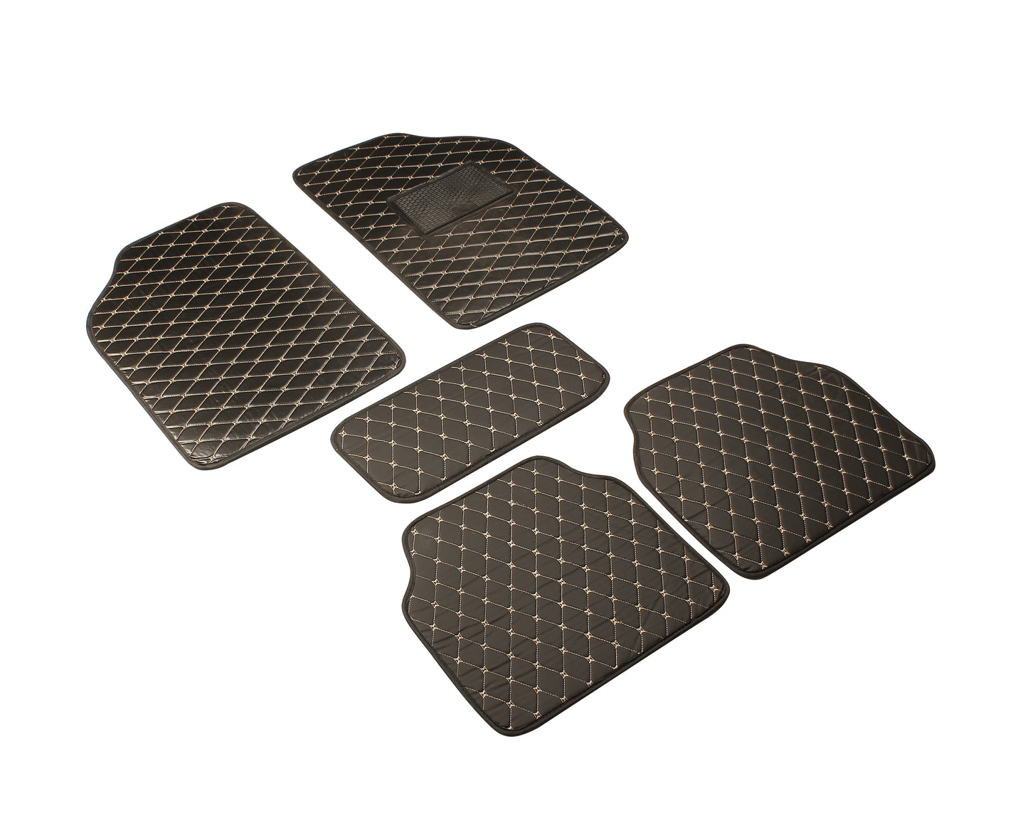 Luxury 2D Universal Car Foot Mats All Cars - Set of 5