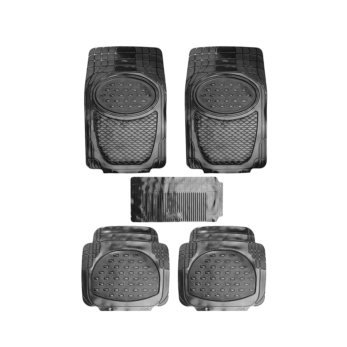 6604 Anty-Skid Rubber Universal Car Floor Mats -Set of 5