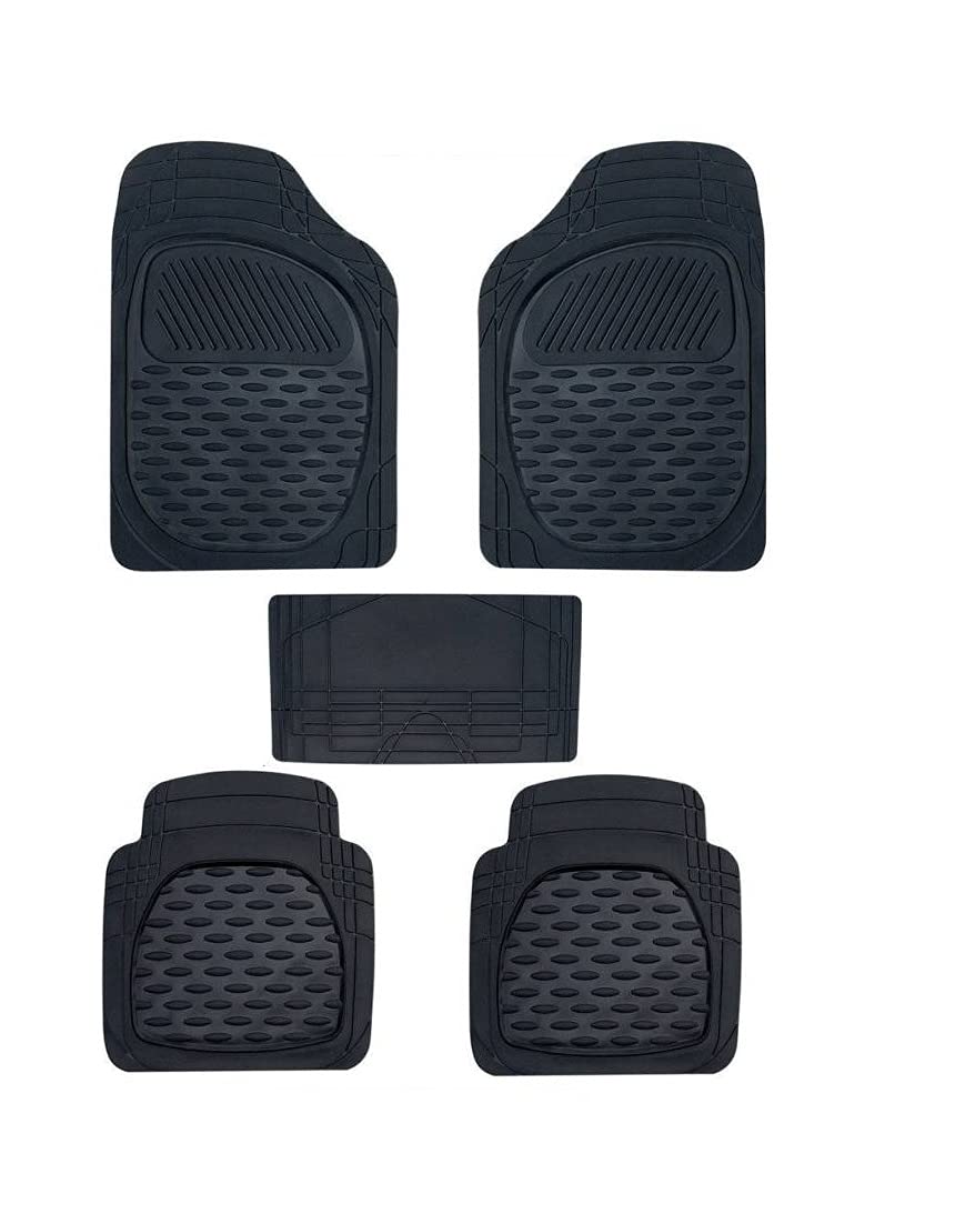 6255 Anty-Skid Rubber Universal Car Floor Mats -Set of 5
