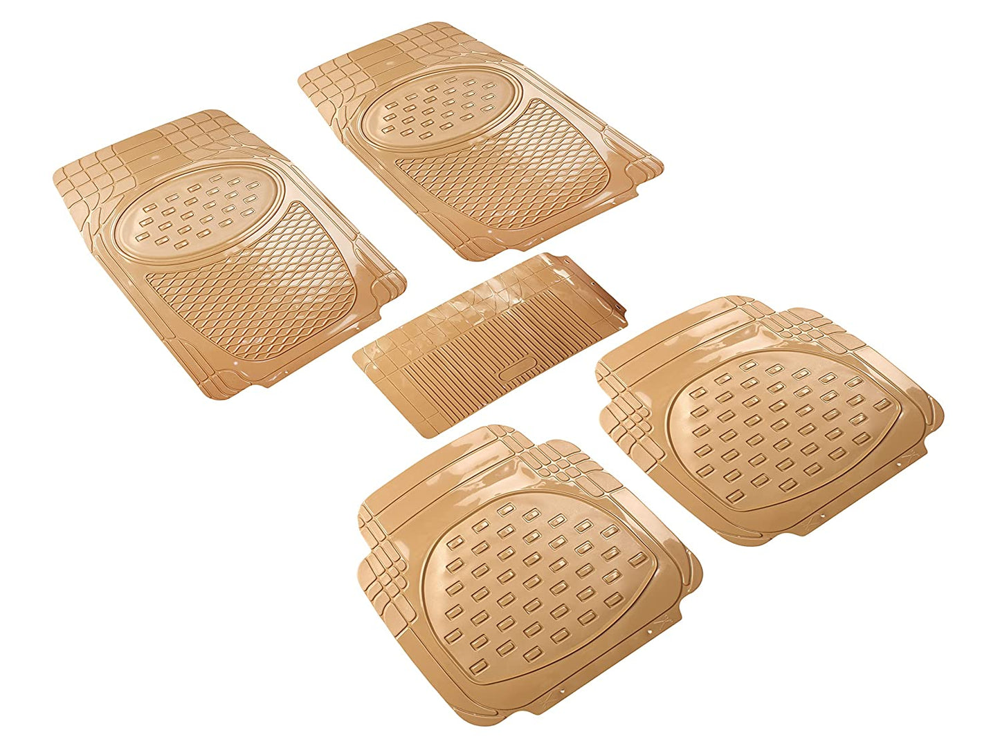 6604 Anty-Skid Rubber Universal Car Floor Mats -Set of 5