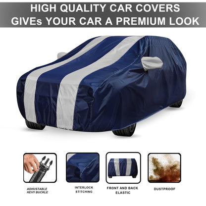 Taffeta Car Cover - Water Resistant Navy Silver