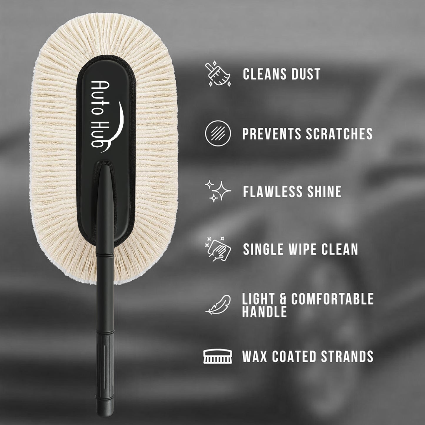 Car Duster Wax Coating, Scratch-Free Car Cleaner Brush
