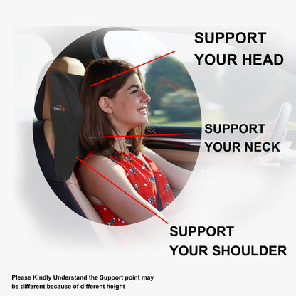Car Neck Rest Pillow, Memory Foam, Car Seat Head Rest Cushion (Butterfly)