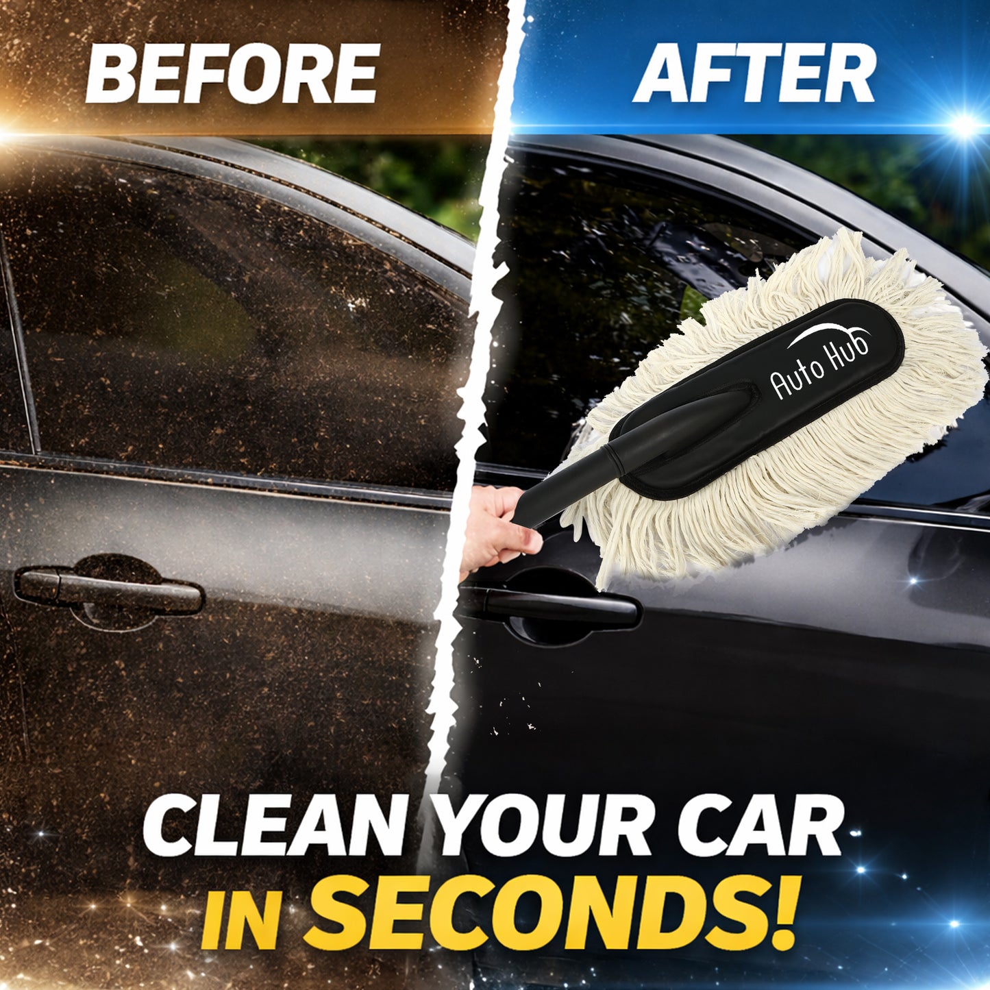 Car Duster Wax Coating, Scratch-Free Car Cleaner Brush