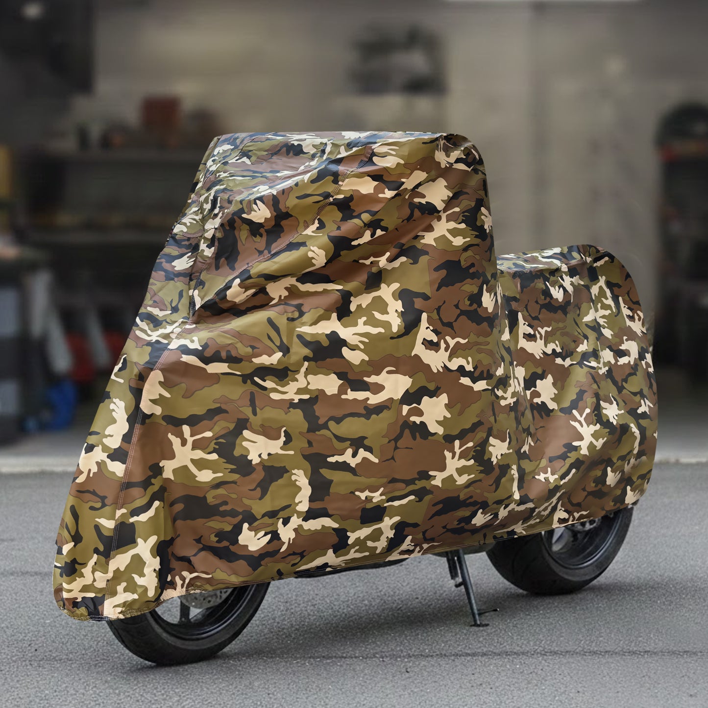 Waterproof Blue Bike & Scooty Cover Army print (Gold Max Series)