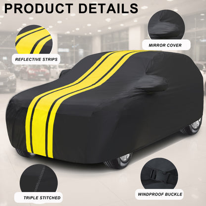 Waterproof Car Body Cover Yellow Black