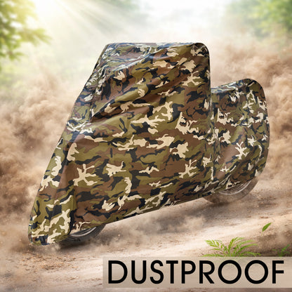 Waterproof Blue Bike & Scooty Cover Army print (Gold Max Series)