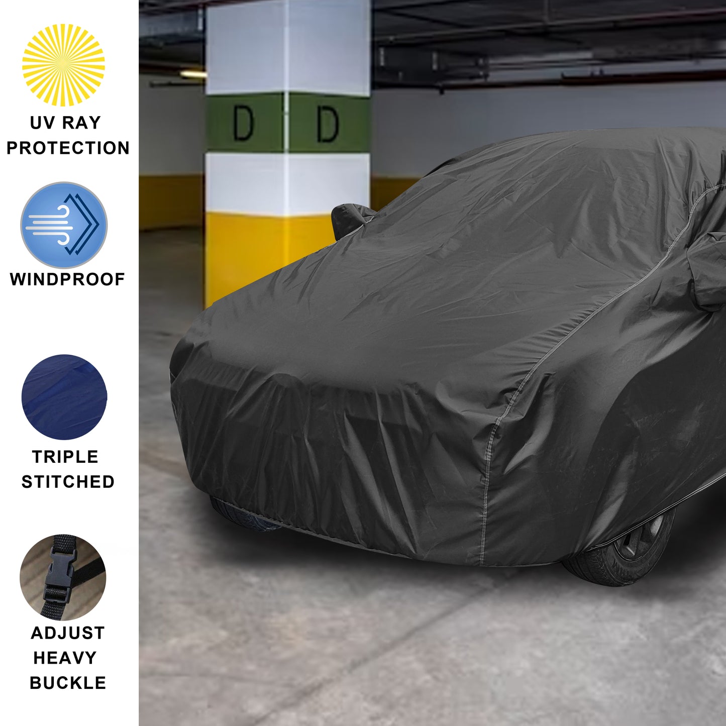 2x2 Grey Matty Car Cover