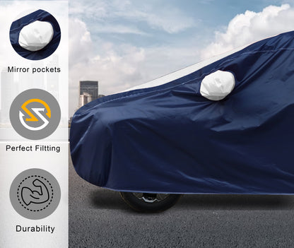 Taffeta Car Cover - Water Resistant Navy White