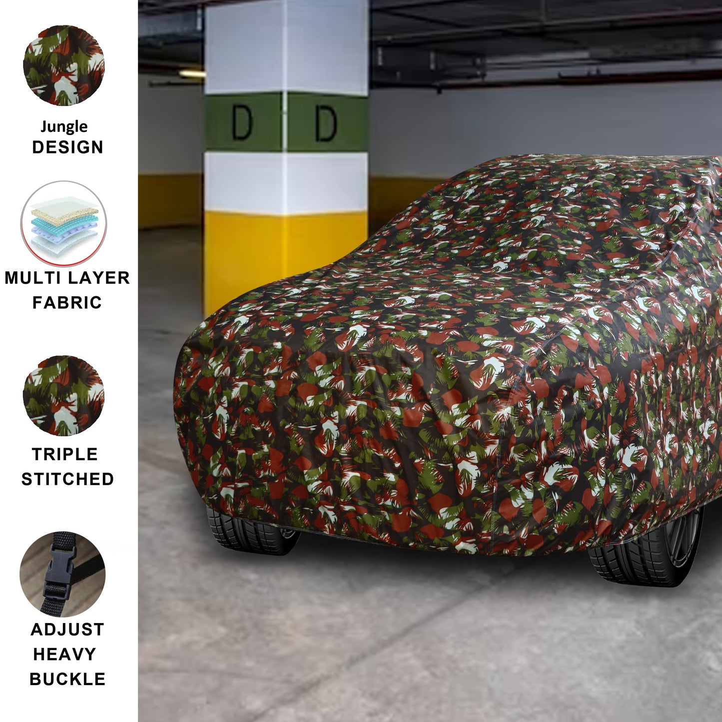 Jungle Print Car Cover