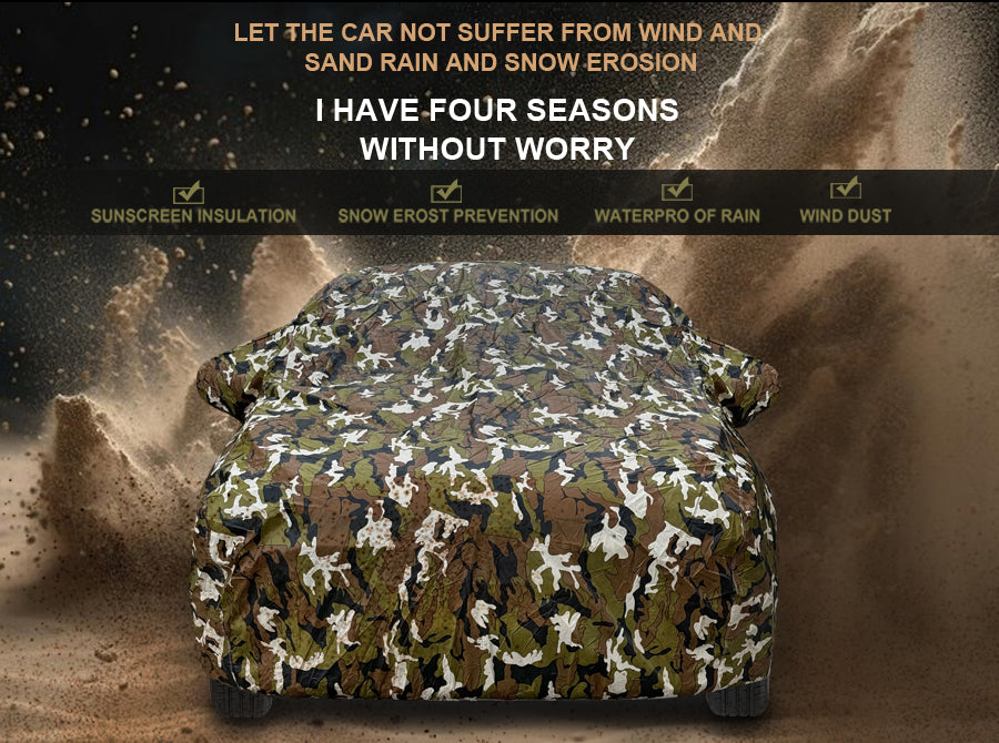 Waterproof Car Body Cover Army Print