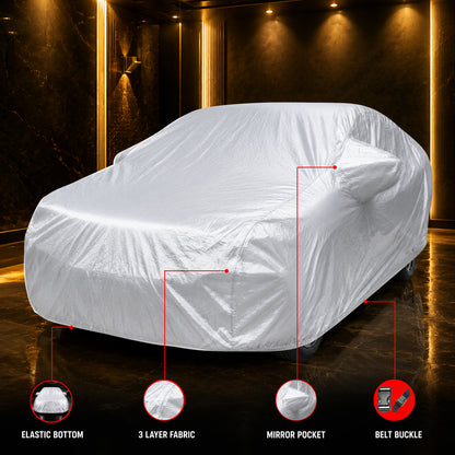 Waterproof Car Body Cover Titanium Waterproof Silver