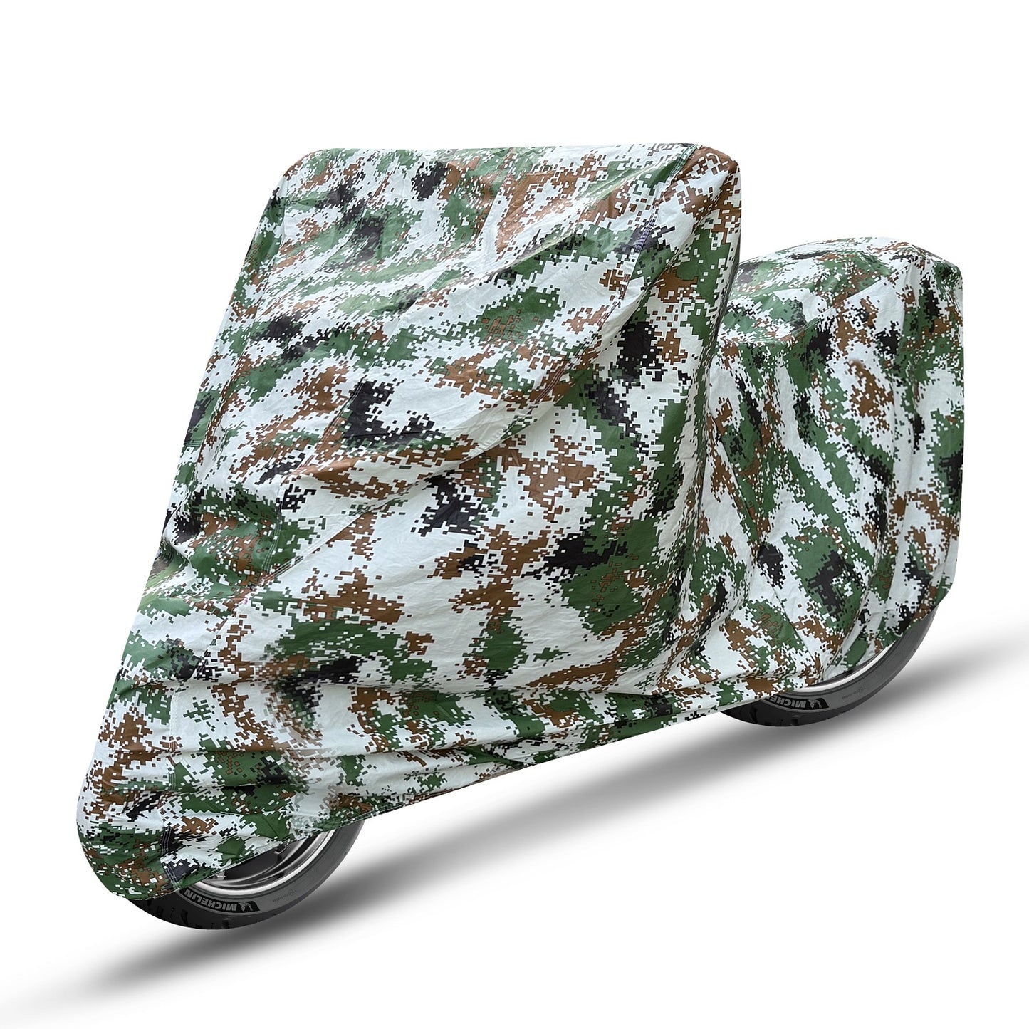 Waterproof Blue Bike & Scooty Cover Army print (Gold Max Series)