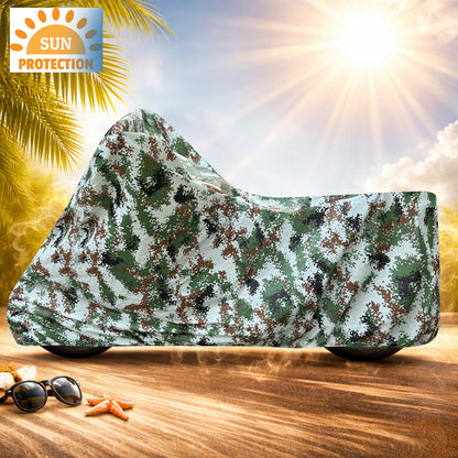 Waterproof Blue Bike & Scooty Cover Army print (Gold Max Series)