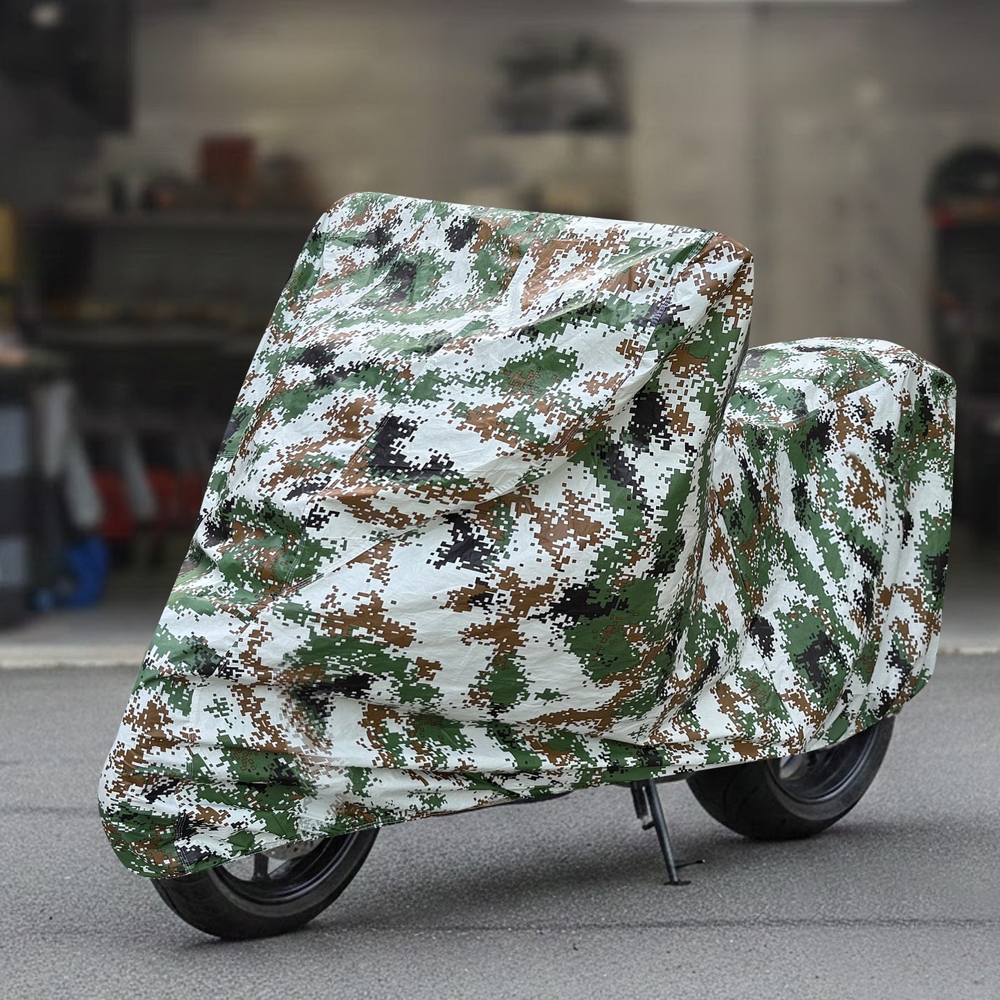 Waterproof Blue Bike & Scooty Cover Army print (Gold Max Series)